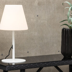 Moris – Lampe à poser – Blanc – ⌀28 cm