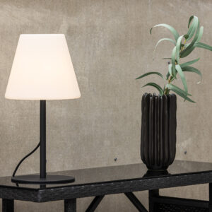 Moris – Lampe à poser – Noir, Blanc – ⌀28 cm