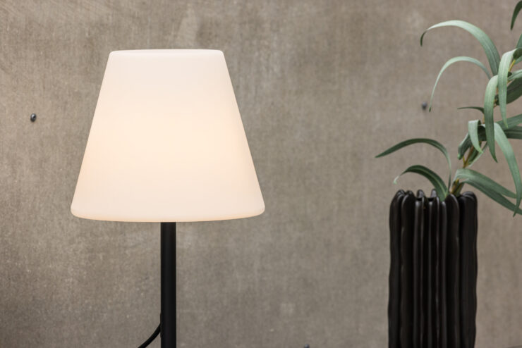 Moris – Lampe à poser – Noir, Blanc – ⌀28 cm