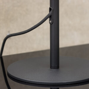 Moris – Lampe à poser – Noir, Blanc – ⌀28 cm