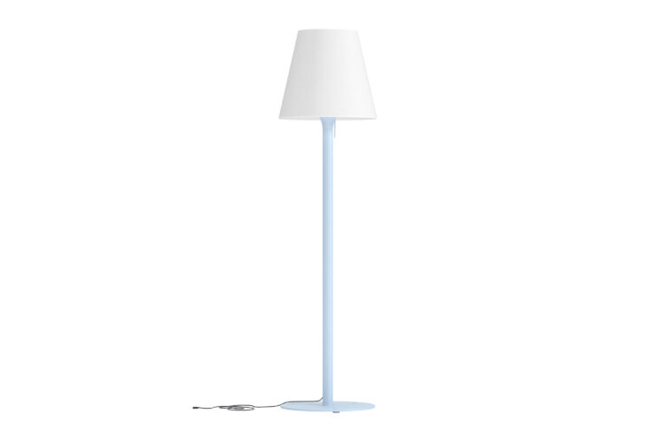 Moris – Lampadaire – Bleu clair, Blanc – ø50 cm