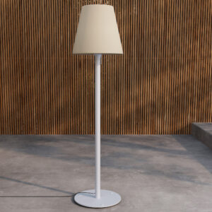 Moris – Lampadaire – Bleu clair, Blanc – ø50 cm