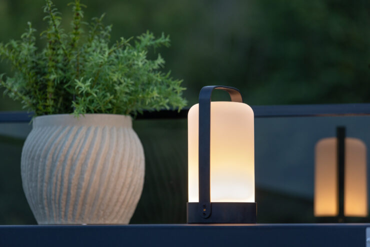 Fern – Lampe à poser – Noir, Blanc – ⌀12 cm