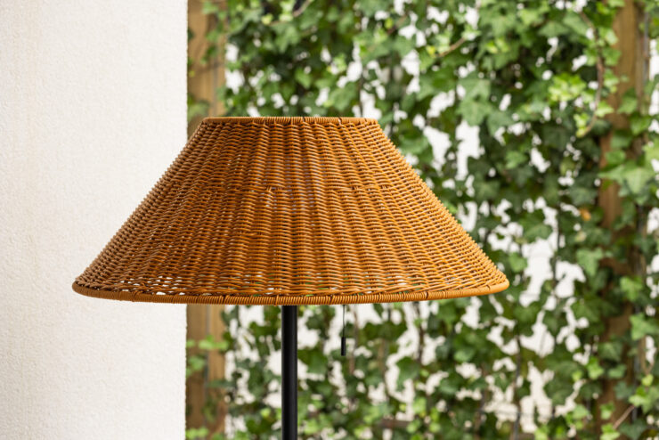 Mabis – Lampadaire – Noir, Naturel, Marron – ⌀60 cm