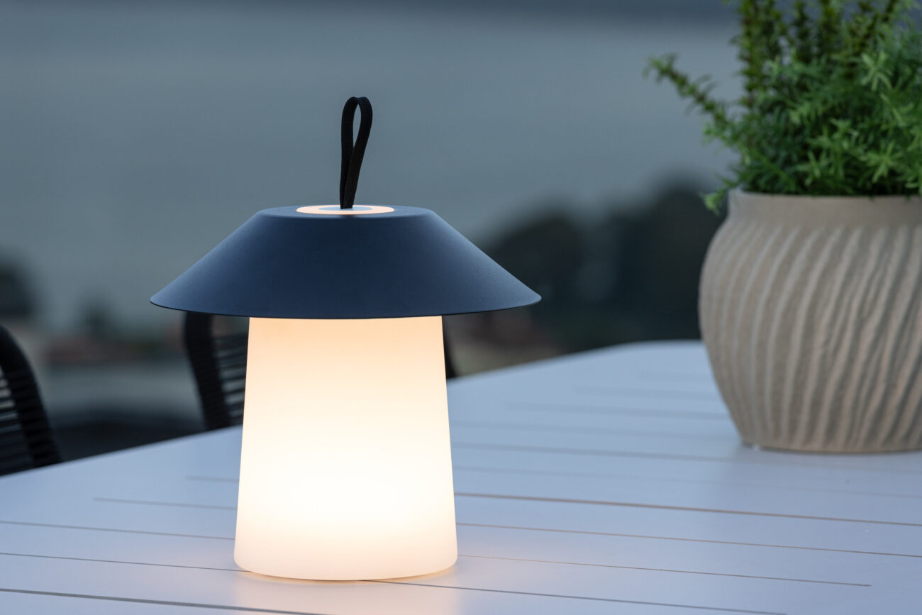 Rubu – Lampe à poser – Noir, Blanc – ⌀24 cm