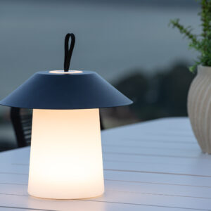 Rubu – Lampe à poser – Noir, Blanc – ⌀24 cm