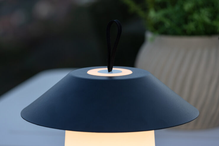 Rubu – Lampe à poser – Noir, Blanc – ⌀24 cm