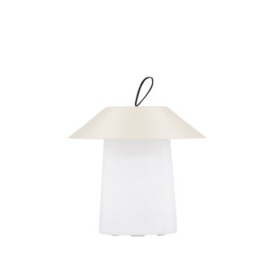 Rubu – Lampe à poser – Beige, Blanc – ⌀24 cm