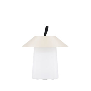 Rubu – Lampe à poser – Beige, Blanc – ⌀24 cm