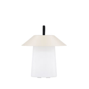 Rubu – Lampe à poser – Beige, Blanc – ⌀24 cm