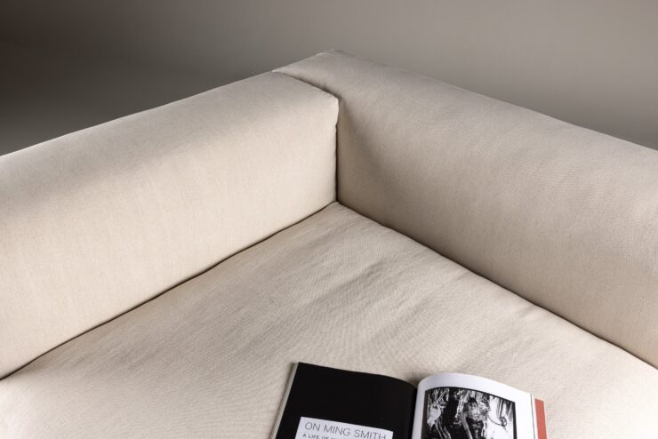 Mavi – Module de canapé – Beige, Noir – 135 x 70 x 135 cm