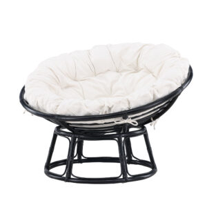Bonnie – Fauteuil lounge – Noir – 101 x 91 x 115 cm