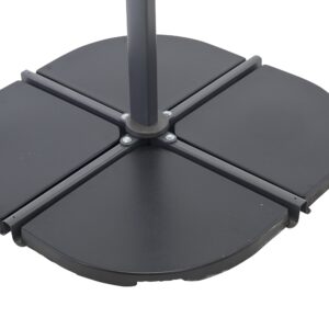 Leeds – Pied de parasol – Noir – 47 x 4 x 47 cm