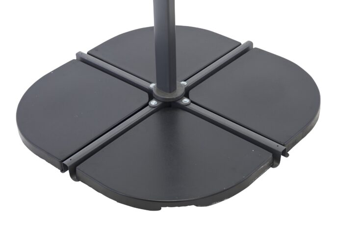 Leeds – Pied de parasol – Noir – 47 x 4 x 47 cm
