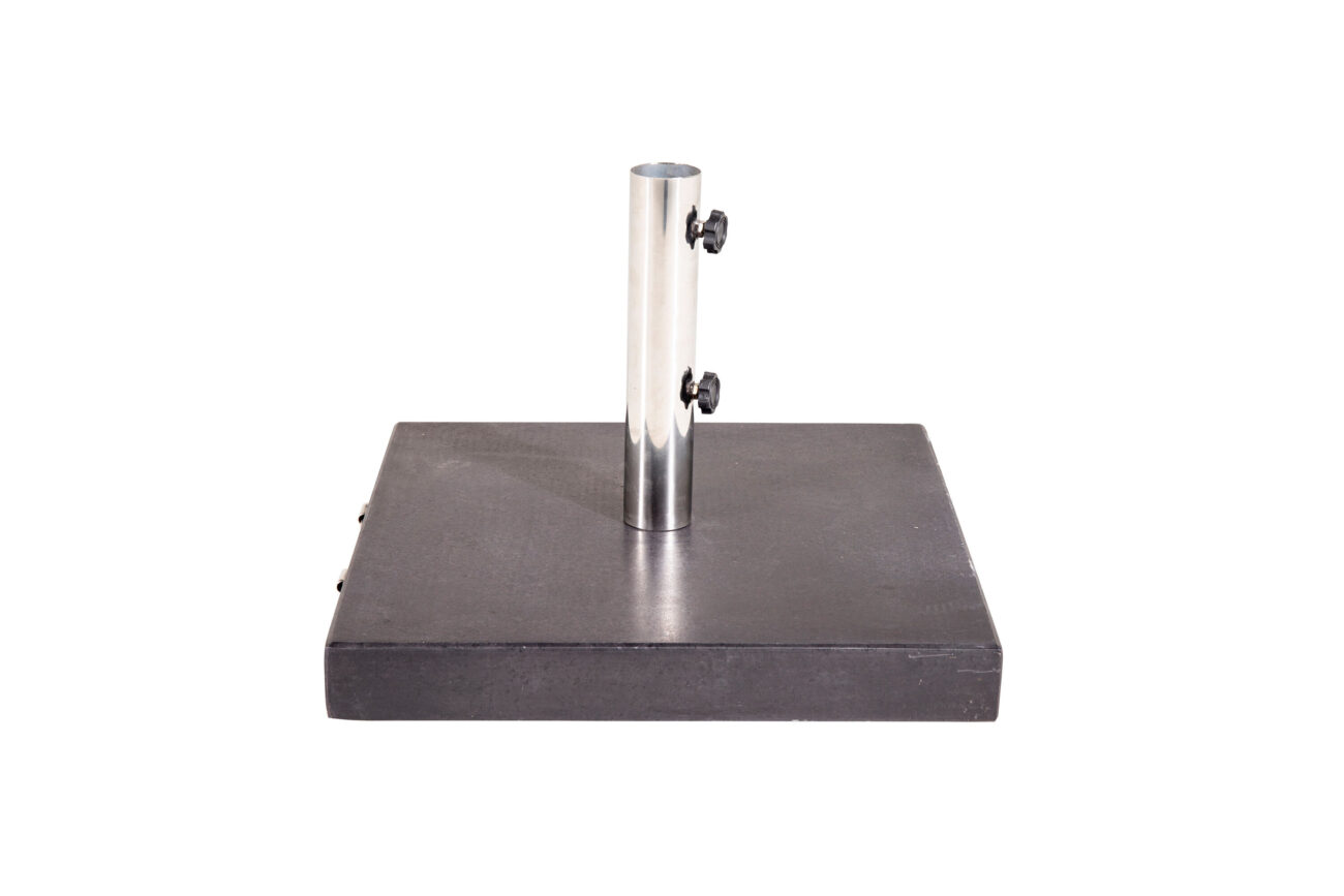 Stathera – Pied de parasol – Noir, Argenté, Gris – 50 x 6 x 50 cm