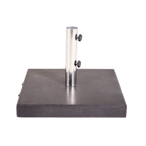 Stathera – Pied de parasol – Noir, Argenté, Gris – 50 x 6 x 50 cm