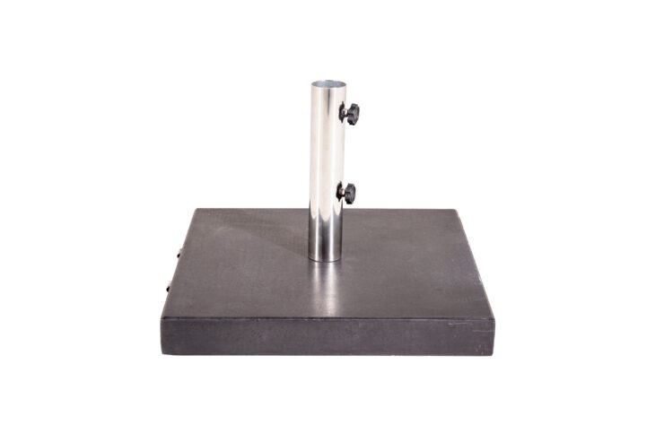 Stathera – Pied de parasol – Noir, Argenté, Gris – 50 x 6 x 50 cm