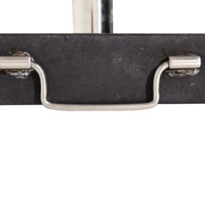 Stathera – Pied de parasol – Noir, Argenté, Gris – 50 x 6 x 50 cm