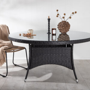 Volta – Table à manger ronde – Noir – ⌀150 cm