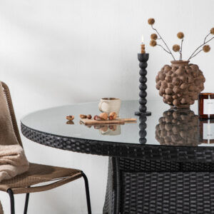 Volta – Table à manger ronde – Noir – ⌀150 cm