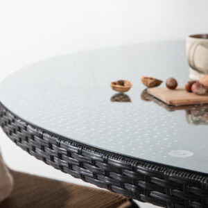 Volta – Table à manger ronde – Noir – ⌀150 cm