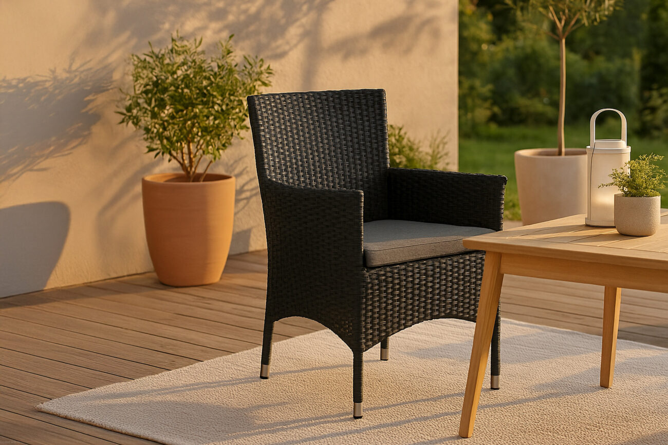 Malin – Chaise de salle à manger – Noir, Gris – 65 x 92 x 58 cm