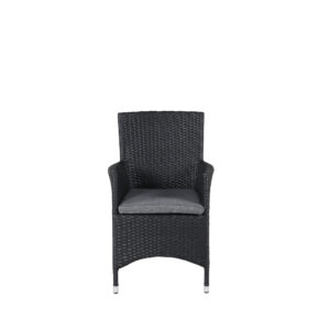 Malin – Chaise de salle à manger – Noir, Gris – 65 x 92 x 58 cm