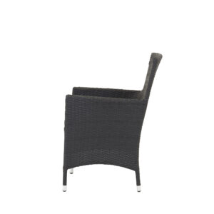 Malin – Chaise de salle à manger – Noir, Gris – 65 x 92 x 58 cm