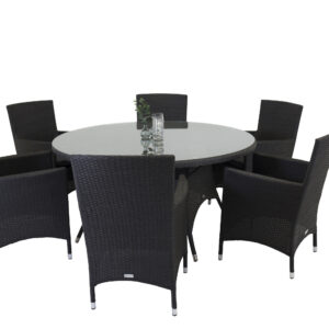 Malin – Chaise de salle à manger – Noir, Gris – 65 x 92 x 58 cm