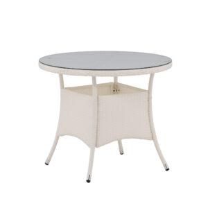 Volta – Table à manger ronde – Blanc – ⌀90 cm