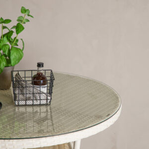 Volta – Table à manger ronde – Blanc – ⌀90 cm