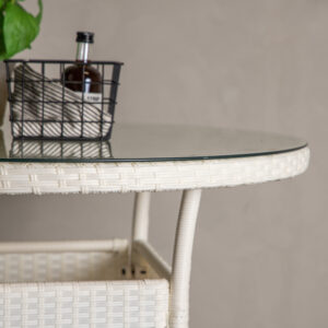 Volta – Table à manger ronde – Blanc – ⌀90 cm