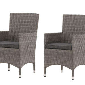 Malin – Chaise de salle à manger – Gris – 65 x 92 x 58 cm
