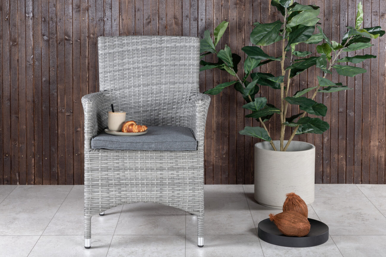 Malin – Chaise de salle à manger – Gris – 65 x 92 x 58 cm