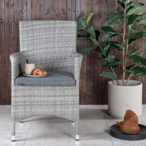 Malin – Chaise de salle à manger – Gris – 65 x 92 x 58 cm