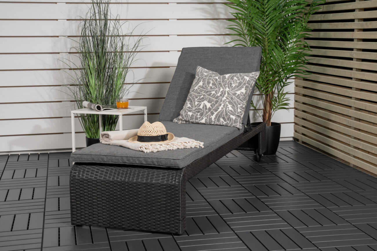 London – Bain de soleil – Noir – 60 x 32 x 196 cm