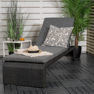 London – Bain de soleil – Noir – 60 x 32 x 196 cm