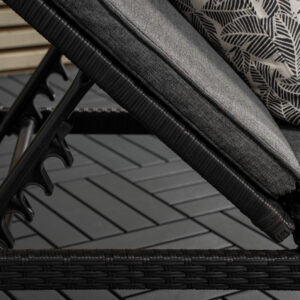 London – Bain de soleil – Noir – 60 x 32 x 196 cm