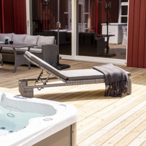 London – Bain de soleil – Gris – 60 x 32 x 196 cm