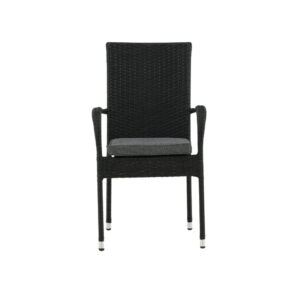 Anna – Chaise de salle à manger – Noir – 64 x 95 x 55 cm