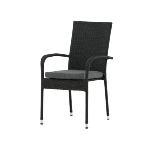 Anna – Chaise de salle à manger – Noir – 64 x 95 x 55 cm