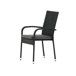 Anna – Chaise de salle à manger – Noir – 64 x 95 x 55 cm