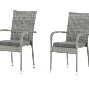 Anna – Chaise de salle à manger – Gris – 64 x 95 x 55 cm