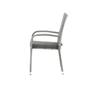 Anna – Chaise de salle à manger – Gris – 64 x 95 x 55 cm