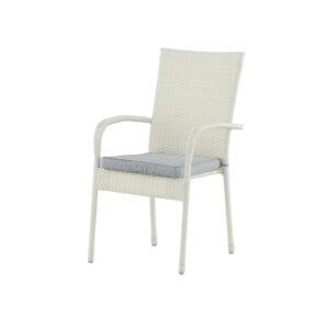 Anna – Chaise de salle à manger – Gris, Blanc – 64 x 95 x 55 cm