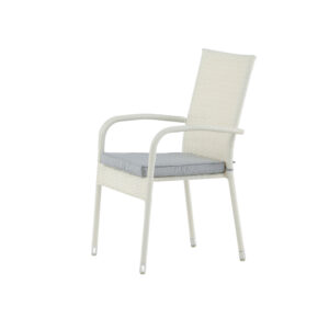Anna – Chaise de salle à manger – Gris, Blanc – 64 x 95 x 55 cm