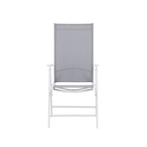 Break – Chaise réglable – Gris, Blanc – 62 x 108 x 55 cm