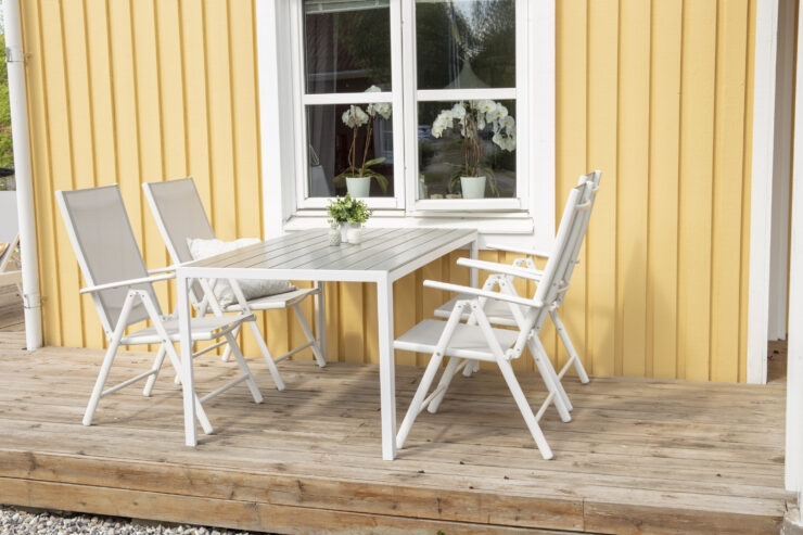 Break – Chaise réglable – Gris, Blanc – 62 x 108 x 55 cm