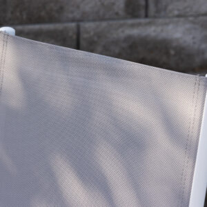 Break – Chaise réglable – Gris, Blanc – 62 x 108 x 55 cm