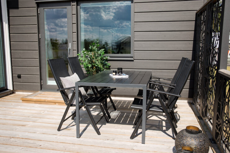 Break – Chaise réglable – Noir – 62 x 108 x 55 cm